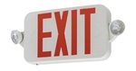 Lithonia ECRG RD M6 Exit and Emergency Light Combo Unit, Red and Green Letter, Round Lamp Heads