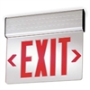 Lithonia EDGNY 1 R Surface LED Edge-Lit Exit, White Housing, Single Face, Red on White Letter, AC Only