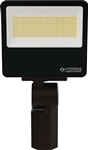 Lithonia ESXF3 ALO SWW2 YS DDB LED Floodlight, Adjustable 8500 Lumens, 10500 Lumens, 14000 Lumens Output, Switchable 3000K, 4000K, 5000K Color Temperature, Dusk-to-Dawn Operation PE, 120-277V, 80 CRI, Yoke and SlipFitter