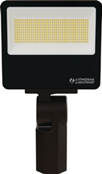 Lithonia ESXF3 ALO SWW2 YS DDB LED Floodlight, Adjustable 8500 Lumens, 10500 Lumens, 14000 Lumens Output, Switchable 3000K, 4000K, 5000K Color Temperature, Dusk-to-Dawn Operation PE, 120-277V, 80 CRI, Yoke and SlipFitter