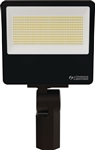 Lithonia ESXF4 ALO SWW2 UVOLT YS DDB LED Floodlight, Adjustable 16000 Lumens, 18000 Lumens, 20000 Lumens Output, Switchable 3000K, 4000K, 5000K Color Temperature, Dusk-to-Dawn Operation PE, 120-347V, 80 CRI, Yoke and SlipFitter