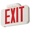 Lithonia EXRG M6 LED Exit Sign White Thermoplastic Single Face Red and Green Letters