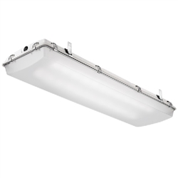 Lithonia FHE L48 18000LM PCL MD MVOLT GZ10 50K 80CRI 115W LED Vapor Tight Fixture, 18000 Lumens, Clear Polycarbonate, Medium Distribution, 120-277V, 0-10V Dimming, 5000K, 80 CRI