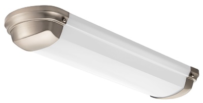 Lithonia FMLLBHL 24IN 40K 80CRI BN 25W 24" Linear LED Flush Mount, 4000K Color Temperature, 80 CRI, Brushed Nickel