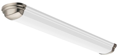 Lithonia FMLLBHL 48IN 30K 80CRI BN 94W 48" Linear LED Flush Mount, 3000K Color Temperature, 80 CRI, Brushed Nickel