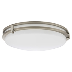 Lithonia FMSATL 13 14830 BN M4 16 Watts 925 Lumens LED Indoor Ceiling 13 inches Round Flush Mount Brushed Nickel 3000K