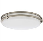 Lithonia FMSATL 13 14840 BN M4 Round Low Profile LED Flush Mount Light, 13 inch, Antique Brushed Nickel