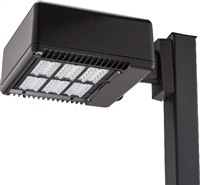 Lithonia KAD LED 20C 530 30K R2 MVOLT SPUMBAK04 DDBXD 35W LED Contour Soft Square Area Light, 20 LEDs, 530mA, 3000K, Type II Distribution, 120-277V, 4" Arm Square Area Light Pole Adaptor, Dark Bronze