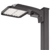 Lithonia KAX1 LED P1 30K R5 MVOLT RPA DNATXD Area Light 50W 3000K Color, Type 5 Distribution, 120-277V Round Pole Mounting, Textured Natural Aluminum
