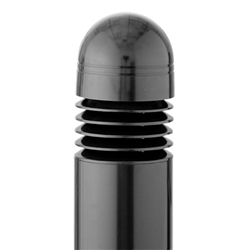 Lithonia KBA8 70M R5 277 DBLXD LPI 8" Round Architectural Bollard, 70W Metal Halide, Type V Distribution, 277V, Magnetic Ballast, Super Durable Black Finish, Lamp Included