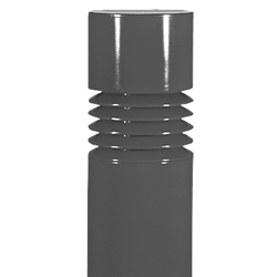 Lithonia KBR8 150S R5 277 DGCXD LPI 8" Round Architectural Bollard, 150W High Pressure Sodium,Type V Distribution, 277V, Super Durable Charcoal Gray Finish, Lamp Included