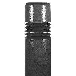 Lithonia KBD8 26TRT LV 347 DBL LPI 8" Round Architectural Bollard, 26W Compact Fluorescent, Louver Reflector, 347V, Black Finish, Lamp Included