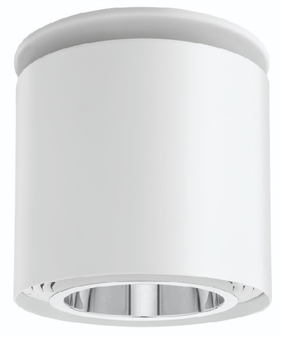 Lithonia LDN6CYL 35/10 LO6AR LSS MVOLT GZ10 ACC DWHG 6" Non-IC LED Cylinder Light, 3500K, 1000 Lumens, Clear Downlight Trim, Semi-Specular Finish, 120-277V, 0-10V Driver Dims to 10%, 10 Ft Cable and Cord, Matte White