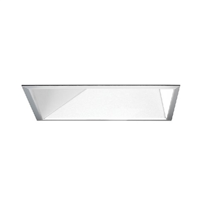 Lithonia LS6AR TRW LD TRIM 6 Inch Square Clear Downlight LED Trim, White Reflector Flange, Matte Diffused Finish
