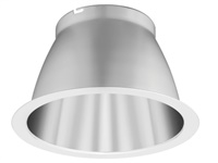 Lithonia LO8BR LL LS TRIM 8 Inch Round Black Painted Downlight LED Trim, Self-Flanged Specular Finish