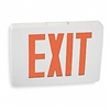 Lithonia LQC W 1 R LED Exit Sign White Aluminum Single Face Quantum Red Letters