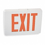 Lithonia LQC W 1 R LED Exit Sign White Aluminum Single Face Quantum Red Letters