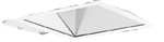 Lithonia LS4 WR TRIM 4" Square White Downlight Trim