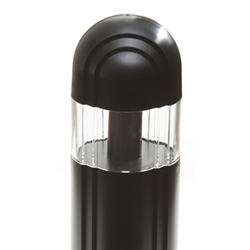 Lithonia MRBX I ASY 120 DBLBXD L/LPI 100W A19 Incandescent Omero Architectural Bollard Area Light, Asymmetric Distribution, 120V, Lamp Not Included, Textured Black Durable Finish