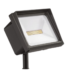 Lithonia QTE LED P2 40K 120 THK DDB M6 40W Outdoor LED Floodlight, 4000 Lumens, 4000K 120V, Knuckle Mounting, Dark Bronze Finish