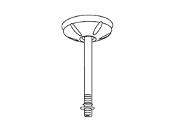 Lithonia SQ12 M10 12" Swivel-Stem Hanger