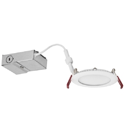 Lithonia WF4 LED 30K MW M6 675 Lumens 4 inch LED Slim Recessed Downlight, Canless, 10 Watts, 3000K, Matte White, 65 Watt Equal