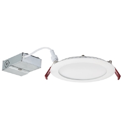 Lithonia WF6 LED 30K MB M6 1020 Lumens 6 inch LED Slim Recessed Downlight, Canless, 13 Watts, 3000K, Matte Black, 100 Watt Equal