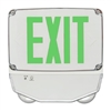 Lithonia WLTC 1 G SD TPS M4 Wet Location LED Green Exit Sign Combo with Battery Backup, White Single Face, Green Letter