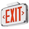 Lithonia WLTE GY 2 R Wet Location Exit Sign, Gray Housing, Double Face, Red Letter