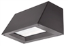 Lithonia WST LED P3 30K VF 277 PE E7WC DDBXD 50W LED Outdoor Decorative Trapezoid Architectural Sconce, 3000K, Visual Comfort Forward Throw Distribution, 120-277V, Photoelectric, 7W Emergency Battery Back up
