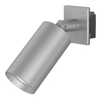 Lumiere 1004-A1-RCS-RW-LED2790-F-CS-L1-UNV-WIS 10W Lanterra Accent and Flood LED, 1 Head, Outdoor, Standard-Recessed Lens Hood, 2700K Color Temperature, 90 CRI, Flood Optic, City Silver Finish, 120-277V, Wall Integral Driver Plate