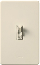 Lutron AY2-LFSQ-LA Ariadni 300W & 1.5A Single Pole Incandescent / Halogen Dimmer and 3-Speed Fan Control in Light Almond