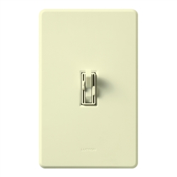 Lutron AY2-LSFQH-AL Ariadni 300W & 1.5A Single Pole Incandescent / Halogen Dimmer and 3-Speed Fan Control in Almond