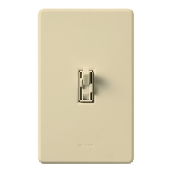 Lutron AY2-LSFQH-IV Ariadni 300W & 1.5A Single Pole Incandescent / Halogen Dimmer and 3-Speed Fan Control in Ivory