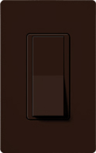 Lutron CA-4PSNL-BR Claro 15A 4-Way Switch with Locator Light in Brown