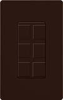 Lutron CA-6PF-BR Claro Field Customizable Multi Port Frame in Brown