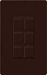 Lutron CA-6PF-BR Claro Field Customizable Multi Port Frame in Brown