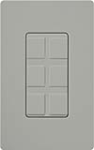 Lutron CA-6PF-GR Claro Field Customizable Multi Port Frame in Gray