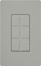 Lutron CA-6PF-GR Claro Field Customizable Multi Port Frame in Gray