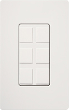 Lutron CA-6PF-WH Claro Field Customizable Multi Port Frame in White