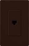 Lutron CA-PJH-BR Claro Single Phone Jack in Brown