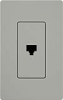 Lutron CA-PJH-GR Claro Single Phone Jack in Gray