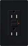 Lutron CAR-15-GFTRH-BL Claro Tamper Resistant 15A GFCI Receptacle in Black (Replaced by CAR-15-GFST-BL)