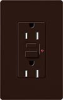 Lutron CAR-15-GFTRH-BR Claro Tamper Resistant 15A GFCI Receptacle in Brown (Replaced by CAR-15-GFST-BR)