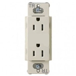 Lutron CARS-15-TR-IV Claro Tamper Resistant 15A Duplex Receptacle in Ivory