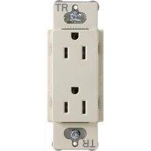 Lutron CARS-15-TR-LA Claro Tamper Resistant 15A Duplex Receptacle in Light Almond