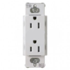 Lutron CARS-15-TRH-WH Claro Tamper Resistant 15A Duplex Receptacle in White