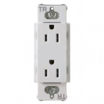 Lutron CARS-15-TRH-WH Claro Tamper Resistant 15A Duplex Receptacle in White