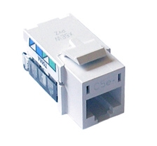 Lutron CON-1P-C5E-WH Connector, Telephone Jack, 8-conductor, RJ45 Category 5e in White