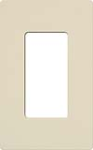 Lutron CW-1-LA Claro Screwless Wallplate 1 Gang in Light Almond